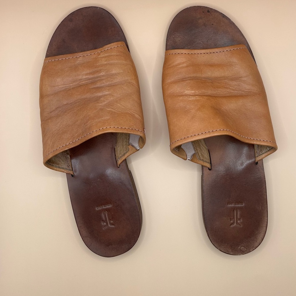 FRYE Leather Slides